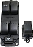 Front, Driver and Passenger Side Window Switches, Black, 5-Button