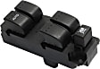 Front, Driver and Passenger Side Window Switches, Black, 5-Button