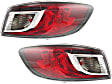 Driver and Passenger Side, Outer Halogen Tail Light, With bulb(s), OE Replacement, Sedan