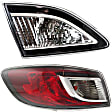 Driver Side, Inner And Outer Halogen Tail Light, With bulb(s), OE Replacement, Sedan