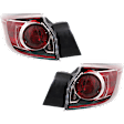 Driver and Passenger Side, Outer Halogen Tail Lights, with Bulbs