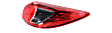 2014 Mazda CX-5 - Driver and Passenger Side, Outer Tail Lights, with Bulbs, Halogen, Mounts on Body