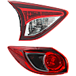 Driver Side, Inner And Outer Halogen Tail Light, With bulb(s), OE Replacement