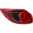 Driver Side, Inner And Outer Halogen Tail Light, With bulb(s), OE Replacement
