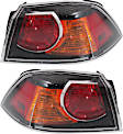 Driver and Passenger Side, Outer Tail Lights, with Bulbs, Halogen, Mounts on Rear Body