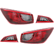 Driver and Passenger Side, Inner and Outer Halogen Tail Light, With bulb(s), OE Replacement