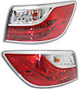 Driver and Passenger Side, Outer Tail Lights, with Bulbs, Halogen, Mounted on Body, CAPA Certified