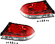 Driver and Passenger Side Halogen Tail Light, Without bulb(s), OE Replacement, Sedan