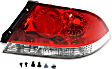 Driver and Passenger Side Halogen Tail Light, Without bulb(s), OE Replacement, Sedan