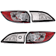 Driver and Passenger Side, Inner and Outer, Halogen/LED Combo Tail Lights, with Bulbs