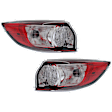 Driver and Passenger Side, Outer LED Tail Lights, with Bulbs