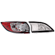 Driver Side, Inner and Outer, Halogen/LED Combo Tail Lights, with Bulbs