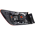 Passenger Side, Inner and Outer Halogen Tail Light, With bulb(s), OE Replacement, Sport Utility