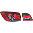 Driver Side, Inner And Outer Halogen Tail Light, With bulb(s), OE Replacement, Sport Utility