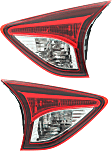 Driver and Passenger Side, Inner Tail Lights, with Bulbs, Halogen, Mounts on Liftgate