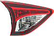Driver and Passenger Side, Inner Tail Lights, with Bulbs, Halogen, Mounts on Liftgate