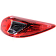 Passenger Side, Inner and Outer Halogen/LED Combo Tail Light, With bulb(s), OE Replacement, CAPA Certified