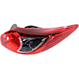 Passenger Side, Inner and Outer Halogen/LED Combo Tail Light, With bulb(s), OE Replacement, CAPA Certified