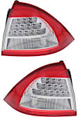 Driver and Passenger Side, Outer Halogen Tail Light, Without bulb(s), OE Replacement, Sedan