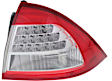 Driver and Passenger Side, Outer Halogen Tail Light, Without bulb(s), OE Replacement, Sedan