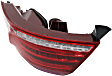 Driver and Passenger Side, Outer Halogen Tail Light, With bulb(s), Clear Lens, Sedan
