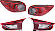 Driver and Passenger Side, Inner and Outer Halogen Tail Light, With bulb(s), OE Replacement