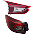 Driver Side, Inner And Outer Halogen/LED Combo Tail Light, With bulb(s), OE Replacement, Hatchback