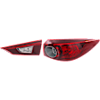 Passenger Side, Inner and Outer Halogen/LED Combo Tail Light, With bulb(s), OE Replacement