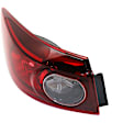 Driver and Passenger Side, Inner and Outer, Halogen/LED Combo Tail Lights, with Bulbs, CAPA Certified