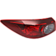 Driver and Passenger Side, Inner and Outer Halogen Tail Lights, Inner - Without Bulbs; Outer - With Bulbs, CAPA CERTIFIED