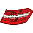 Passenger Side, Inner and Outer LED Tail Light, With bulb(s), OE Replacement, Sedan