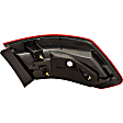 Passenger Side, Inner and Outer LED Tail Light, With bulb(s), OE Replacement, Sedan