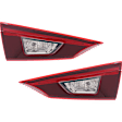 Driver and Passenger Side, Inner LED Tail Lights, with Bulbs, CAPA Certified
