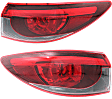 Driver and Passenger Side, Outer Tail Lights, with Bulbs, LED, Mounts on Body, LED Type
