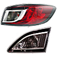 Passenger Side, Outer Halogen Tail Light, With bulb(s), OE Replacement, Sedan