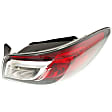 Passenger Side, Outer Halogen Tail Light, With bulb(s), OE Replacement, Sedan