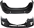 Sedan Front and Rear Primed Bumper Cover