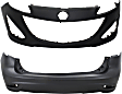 Front and Rear Primed Bumper Cover
