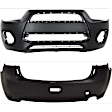 Front and Rear Primed Bumper Cover