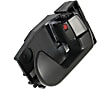 Front, Driver and Passenger Side Interior Door Handles, Black, With door lock button