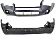 Front and Rear Primed Bumper Cover