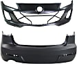 Sedan Front and Rear Primed Bumper Cover CAPA Certified