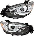 Driver and Passenger Side Headlights, without Bulbs, Halogen, For Models without HID Option