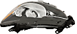 Driver and Passenger Side Headlights, without Bulbs, Halogen, For Models without HID Option
