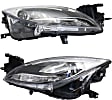 2011-2013 Mazda 6 - Driver and Passenger Side Halogen Headlight, Without bulb(s), OE Replacement