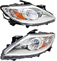 Driver and Passenger Side Halogen Headlight, Without bulb(s), OE Replacement
