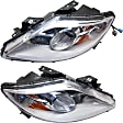 Driver and Passenger Side Halogen Headlight, Without bulb(s), OE Replacement, CAPA Certified