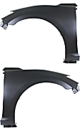 Front, Driver and Passenger Side Fenders, Without turn signal light hole