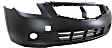 Coupe Front and Rear Primed Bumper Cover CAPA Certified