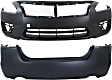 Front and Rear Primed Bumper Covers, Sedan